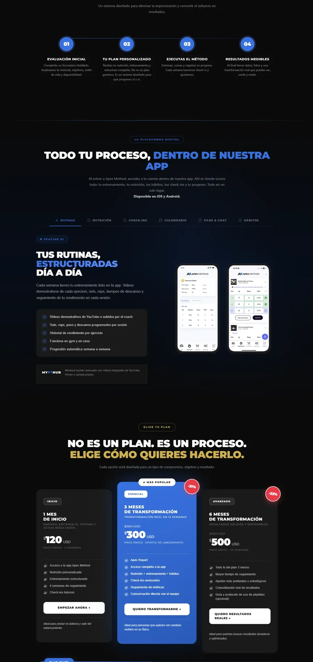 Apex Method, Página principal (parte 3)