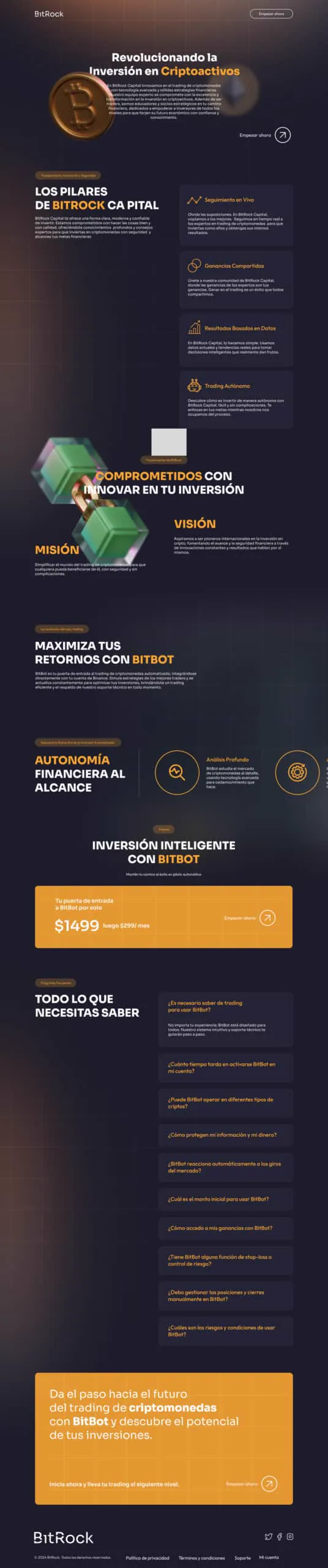Bitrock, Página principal
