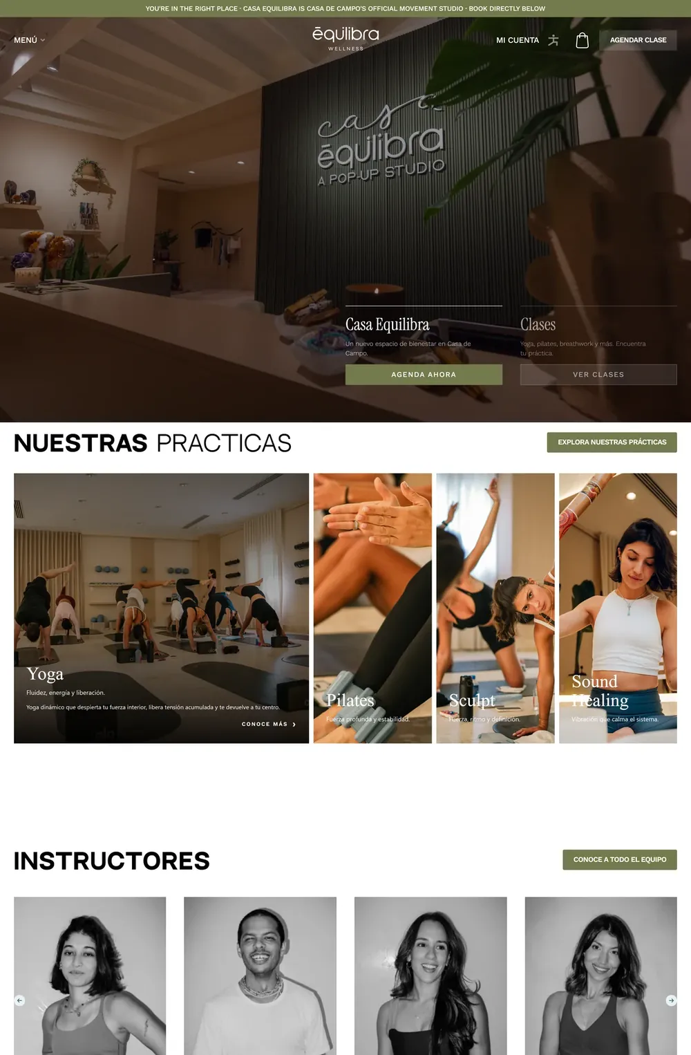 Equilibra Now, Página principal (parte 1)