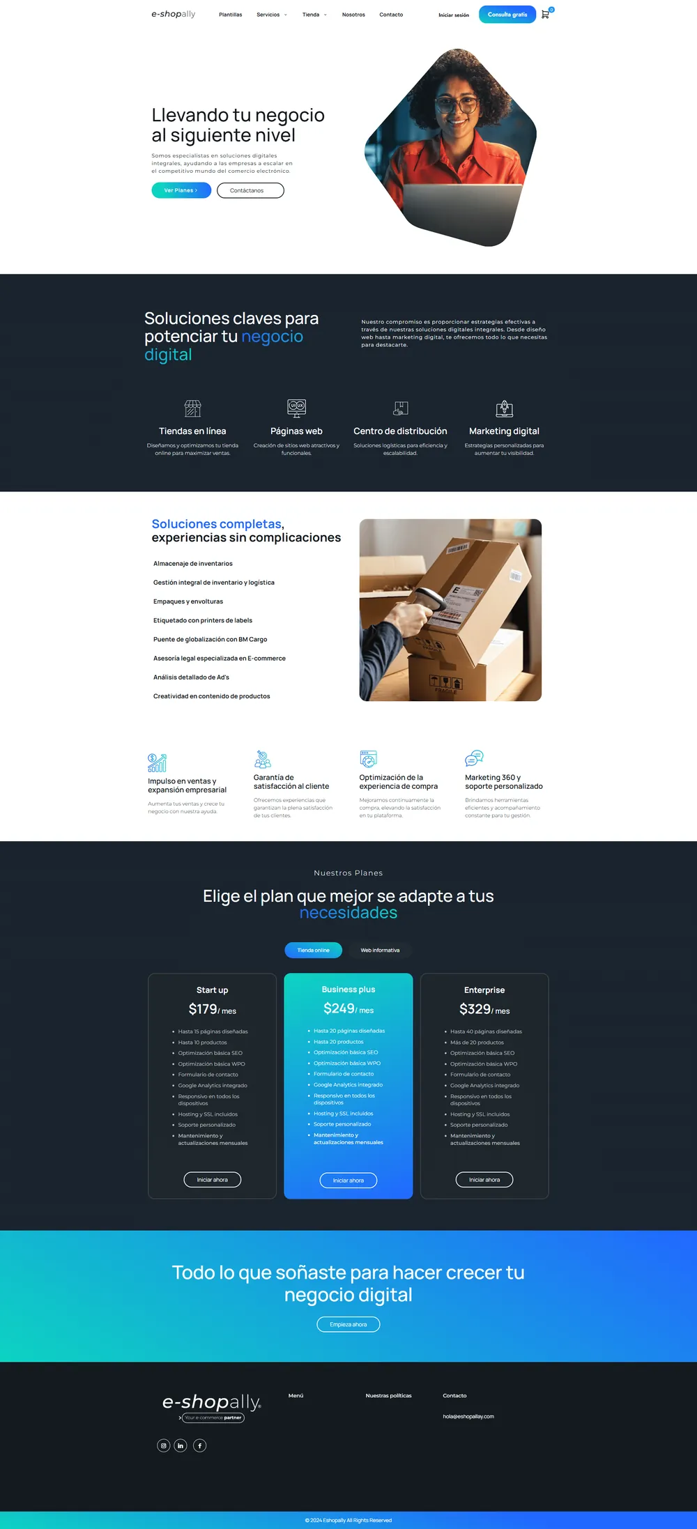 Eshopally, Tienda online