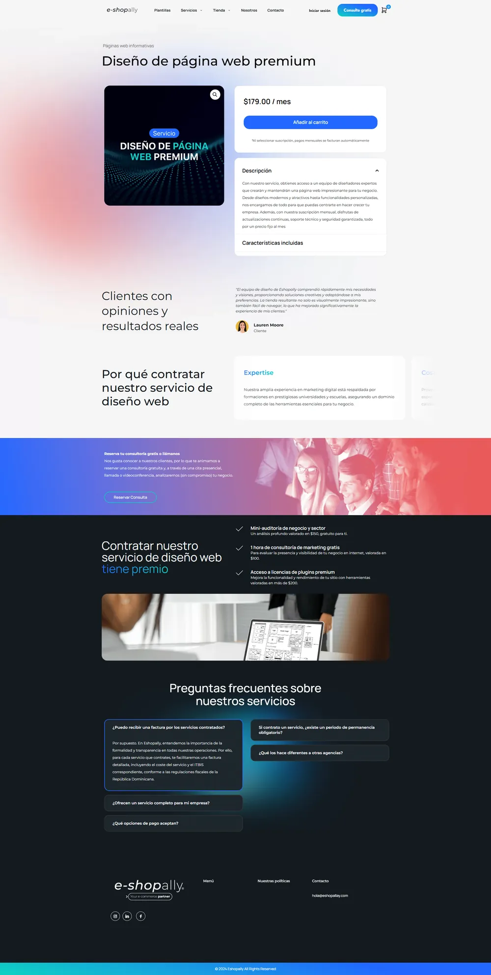 Eshopally, Tienda online (parte 1)