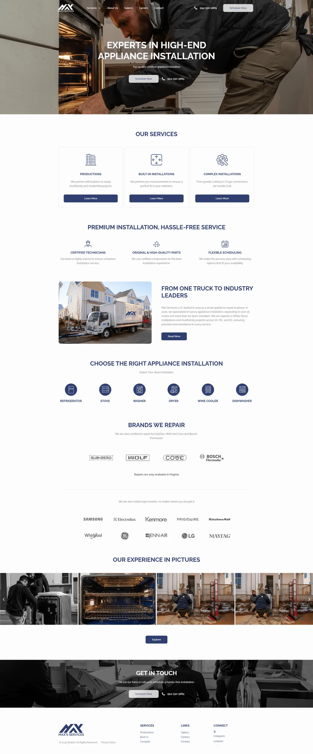 Max Services LLC, Página principal