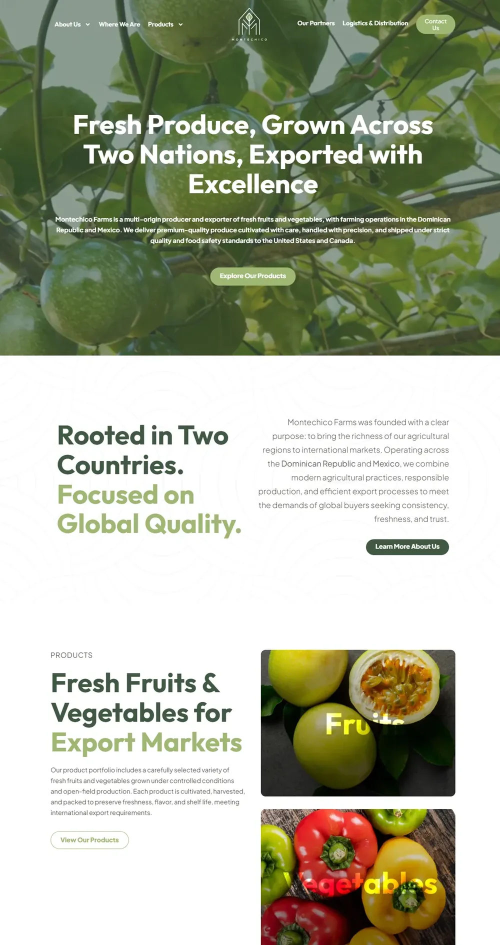 Montechico Farms, Página principal (parte 1)
