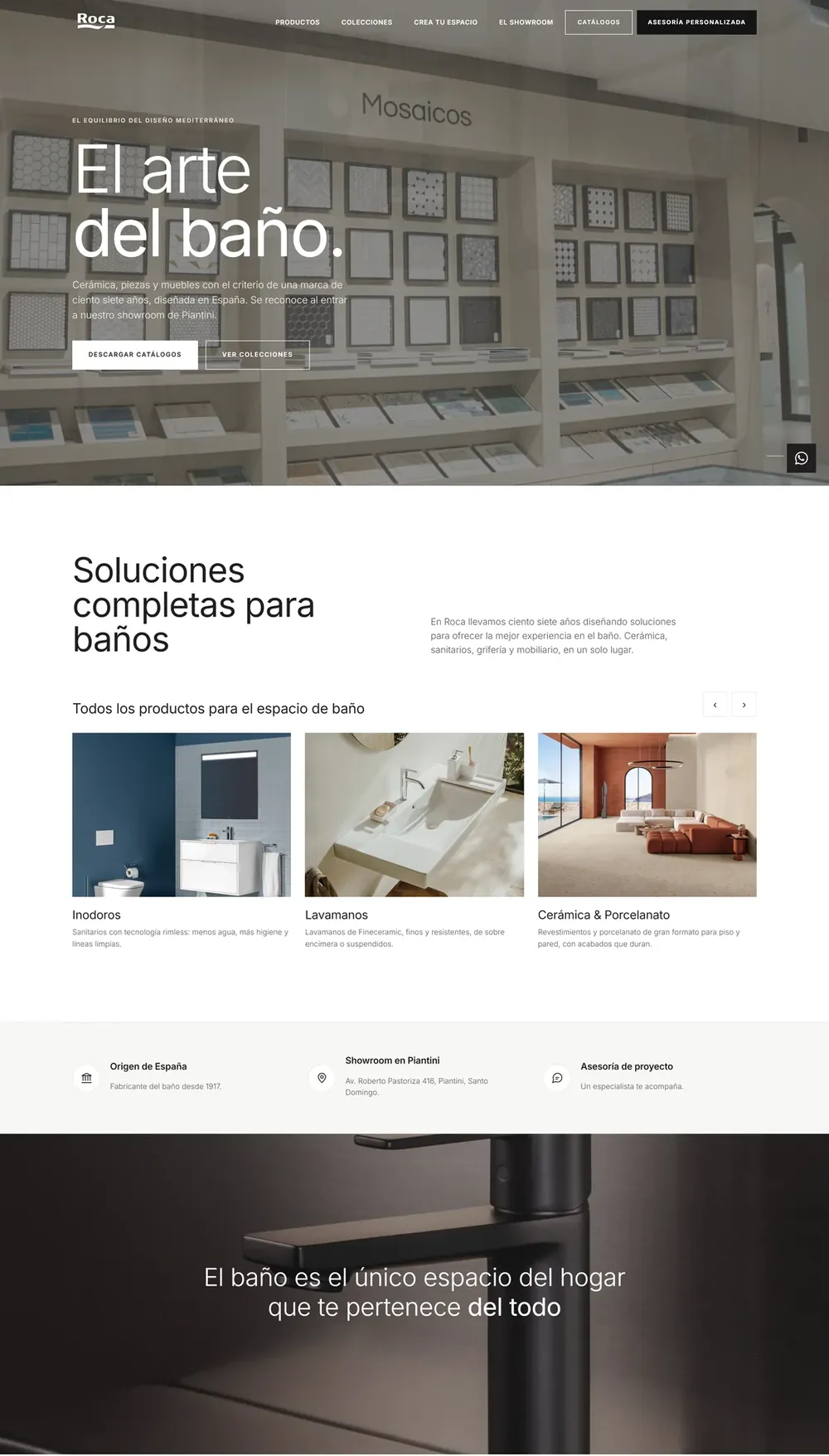 Roca Tile RD, Página principal (parte 1)
