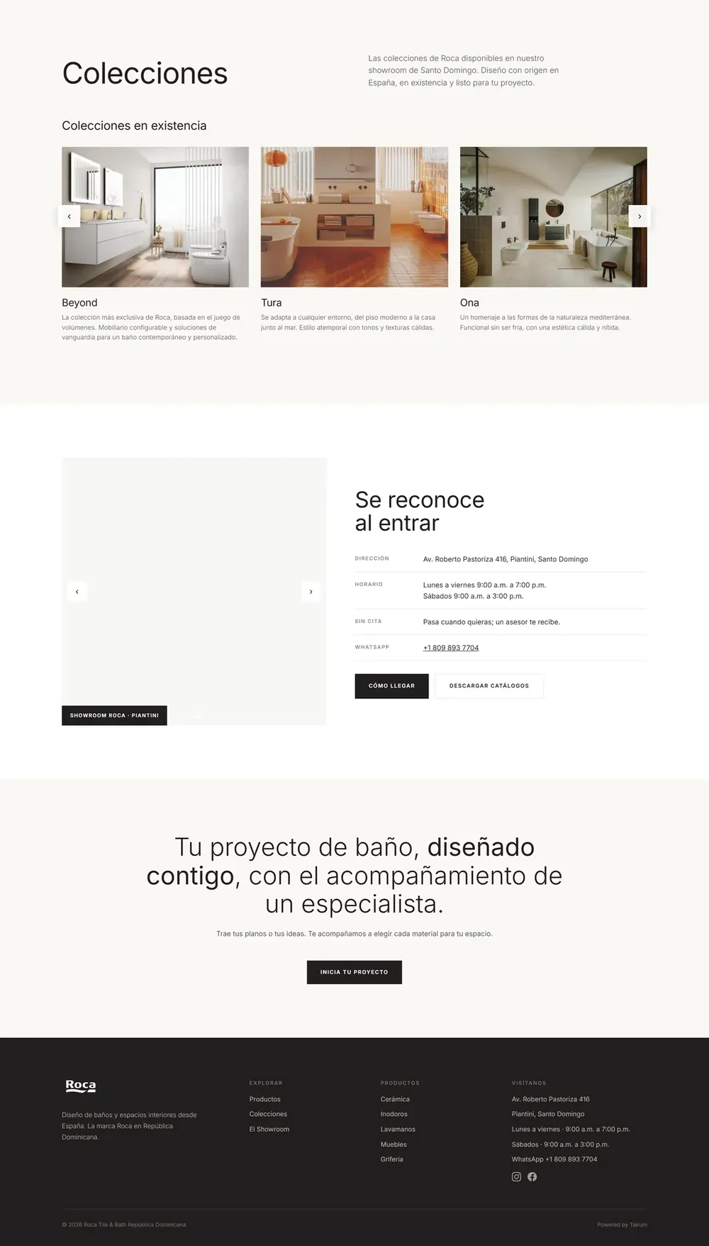 Roca Tile RD, Página principal (parte 2)