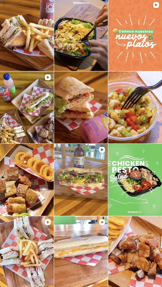 Feed de Instagram gestionado por Click — comida rápida