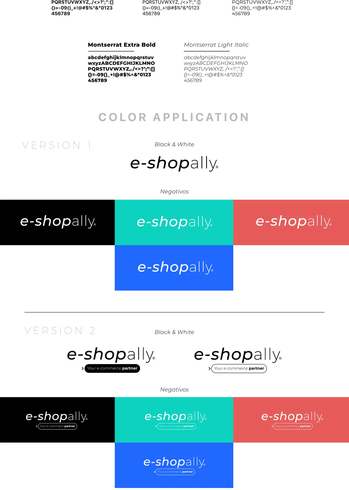 e-shopally, lámina 2 del manual de marca